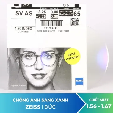 Tròng kính ZEISS DuraVision BlueProtect UV