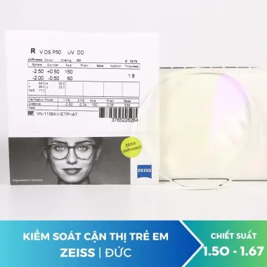 Tròng kính ZEISS Myokids DuraVision BlueProtect UV