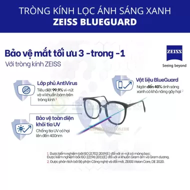 Tròng kính ZEISS BlueGuard – Tròng kính lọc ánh sáng xanh